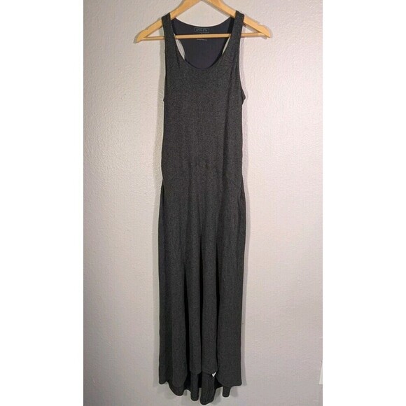 ATHLETA Sleeveless Ribbed Tank Maxi Dress Small Gray Race Back Stretchy Soft N96 - Picture 1 of 7
